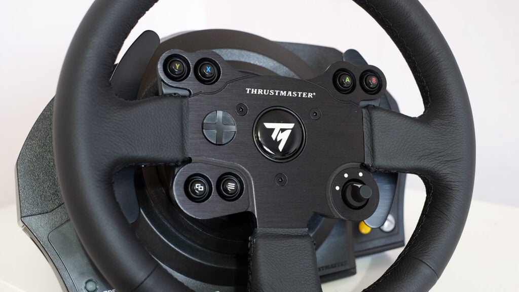 The front of the Thrustmaster TX Leather Edition