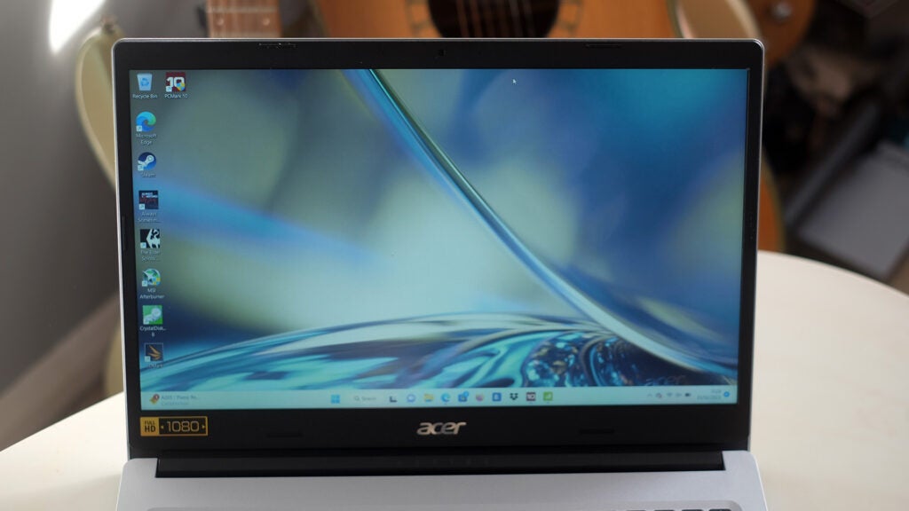 The screen on the Acer Aspire 3 isn't good