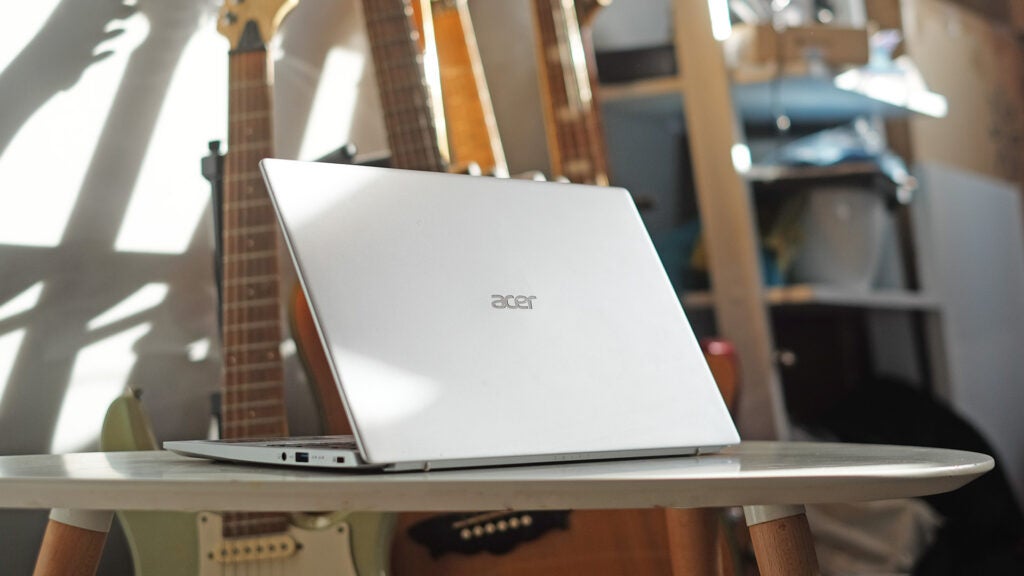 The rear of the Acer Swift 1