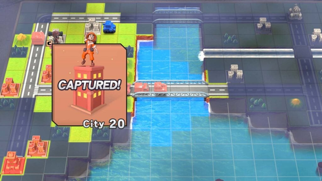 Capturing a building in Advance Wars 1+2: Re-Boot Camp