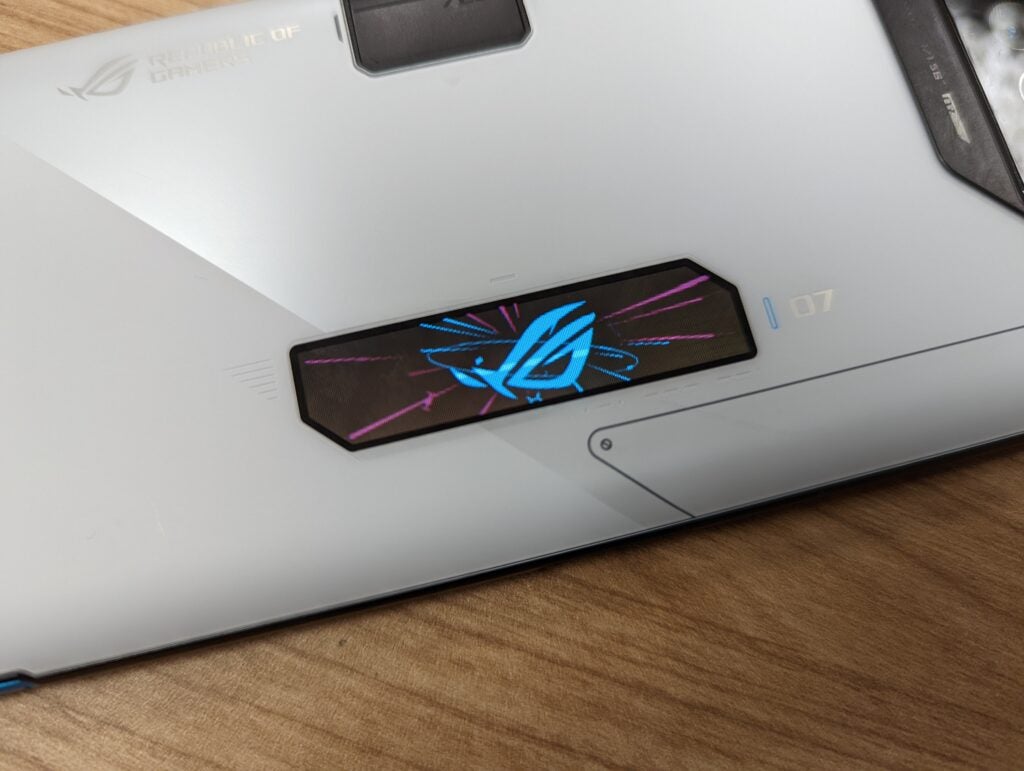 The ROG Vision panel on the rear