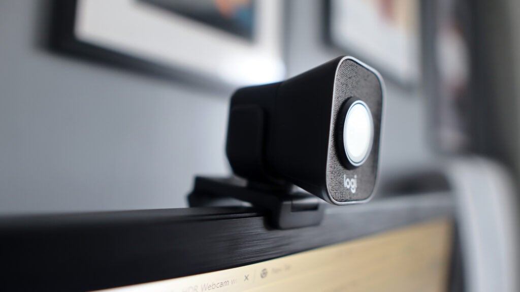 The Logitech StreamCam viewed from the side