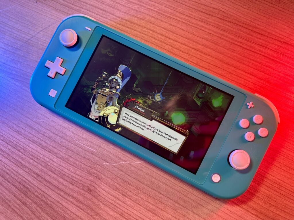 Hades gameplay on the Switch Lite 