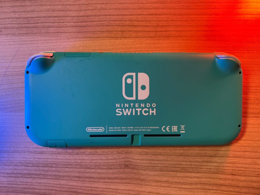 Back of the Switch Lite