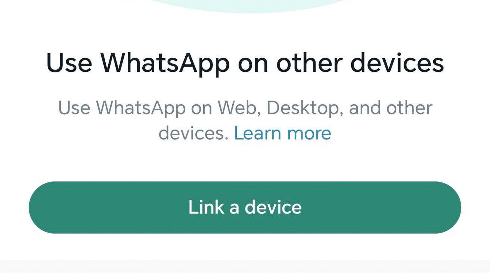Link Device on WhatsApp