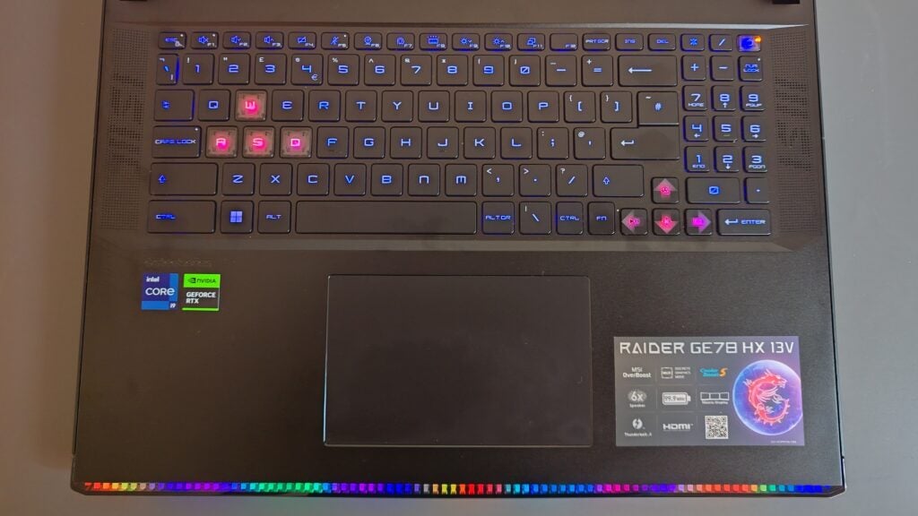Keyboard - MSI Raider GE78