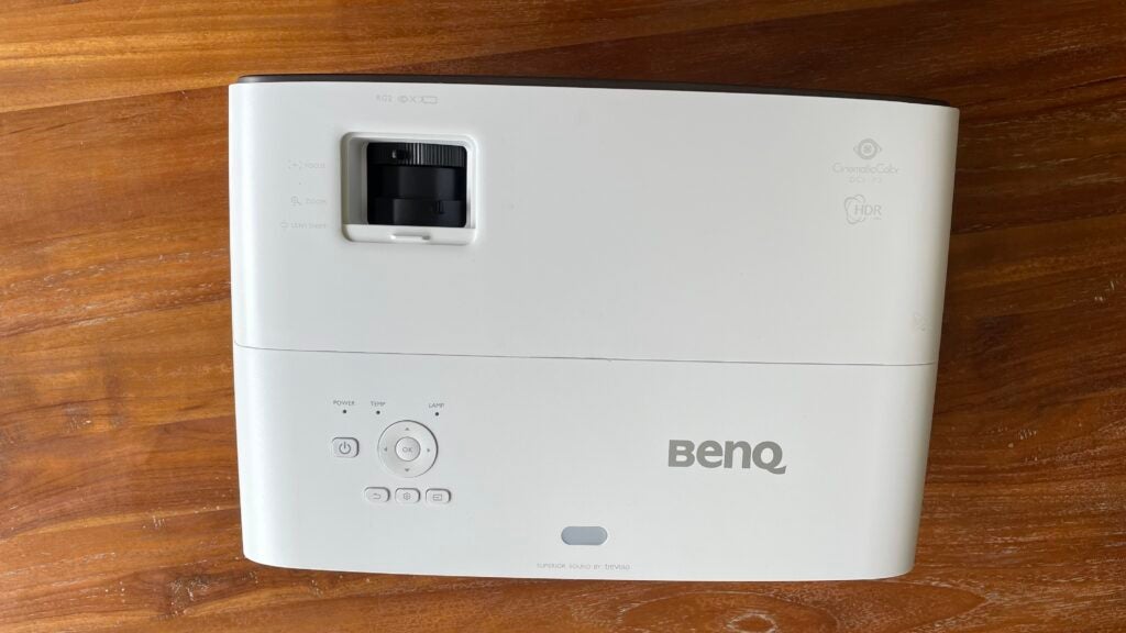 Top down view of the BenQ W2710i projector.