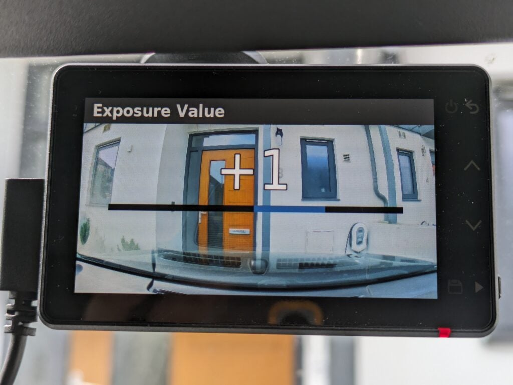 Garmin Dash Cam Live exposure values