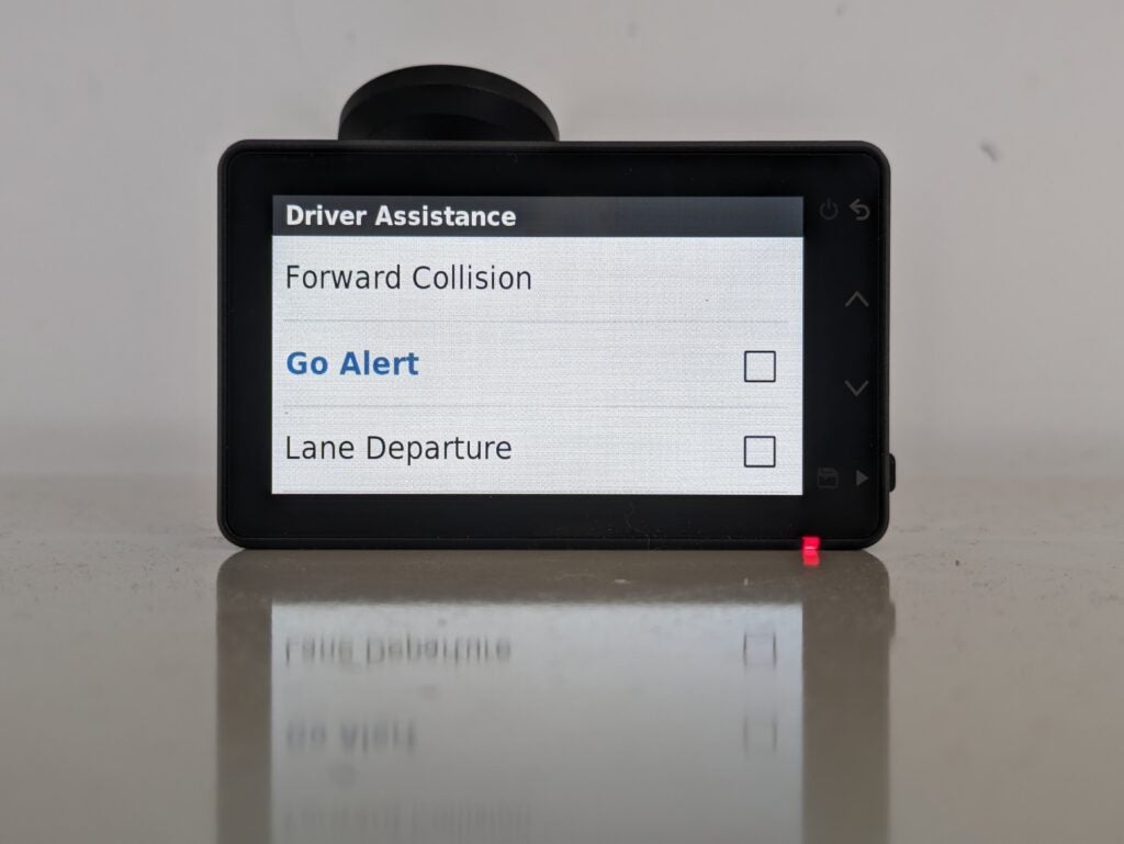 Garmin Dash Cam Live driver assistance features
