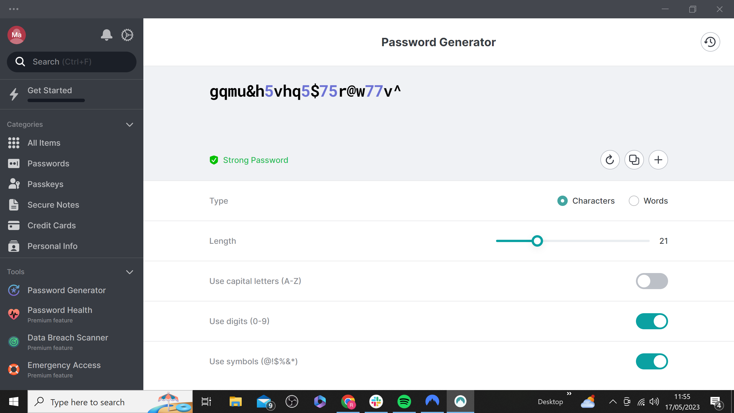 NordPass password generator