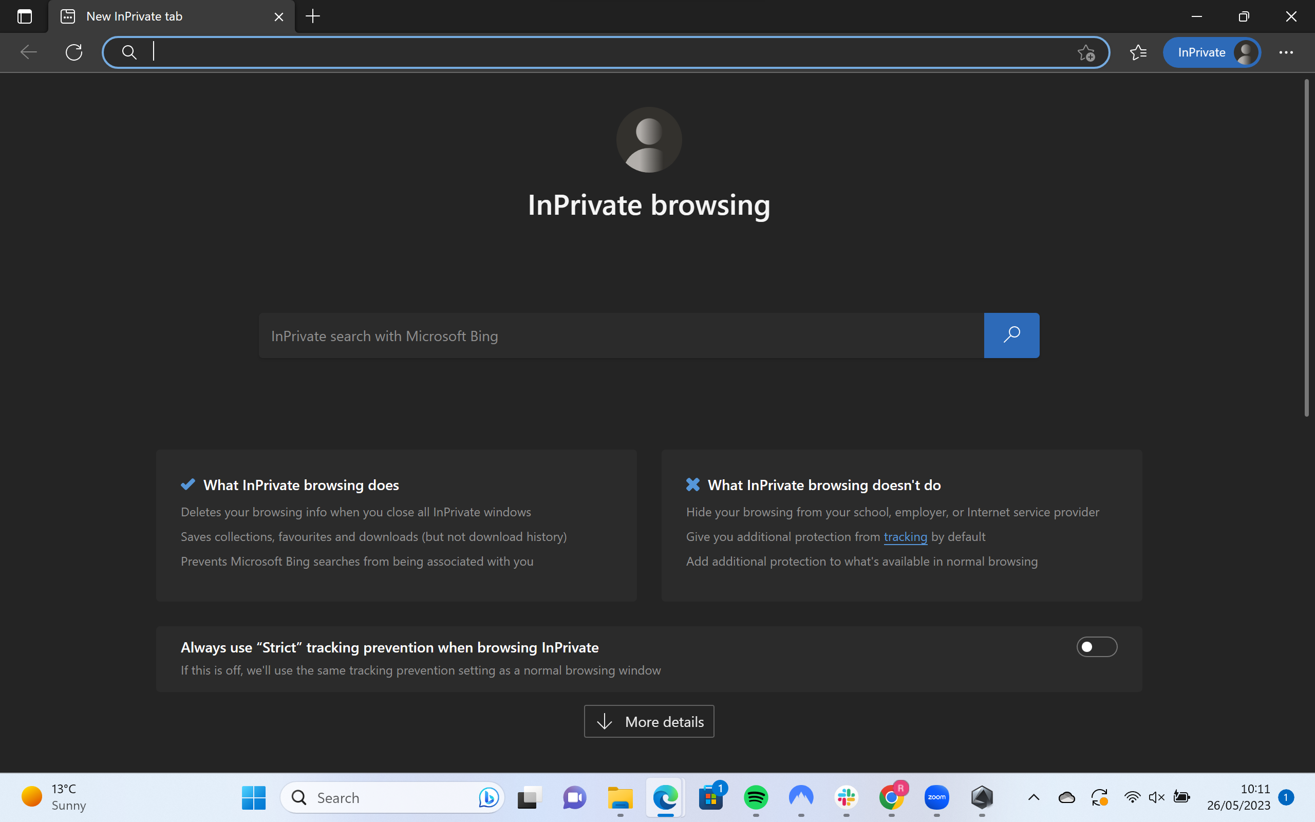 How to turn on Microsoft Edge private browsing