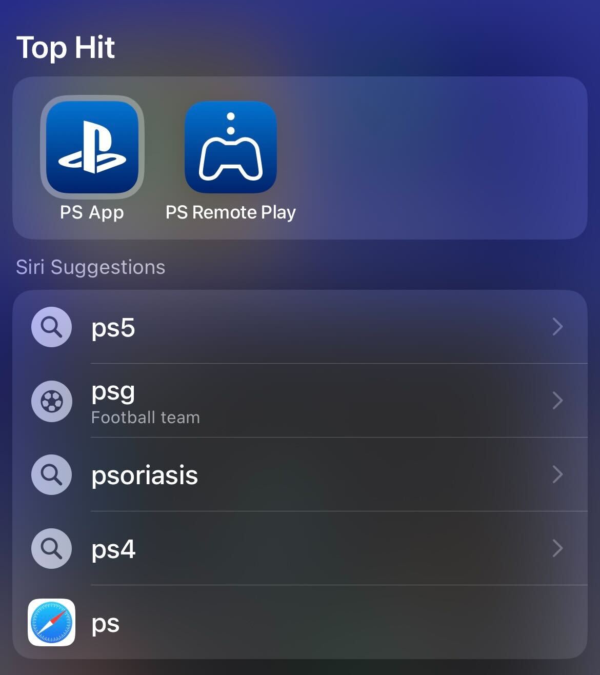 Go to the PS Remote App