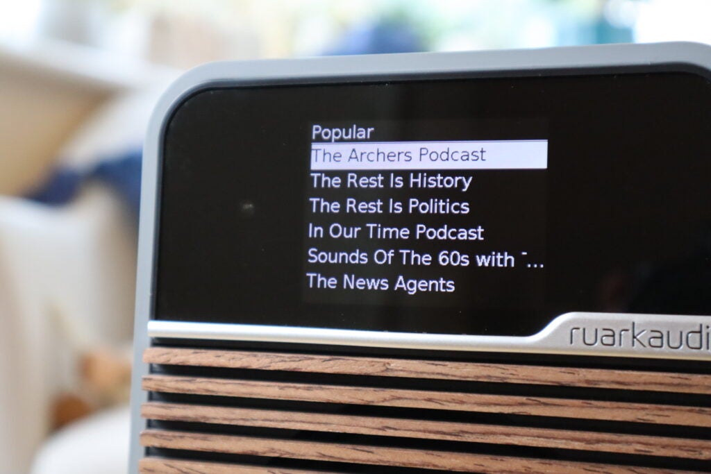 The Ruark R1S has an abundance of podcasts that you can dive into