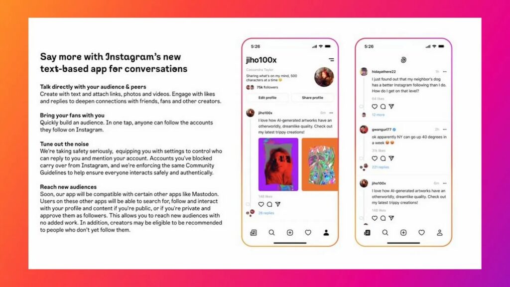 Instagram text based apps