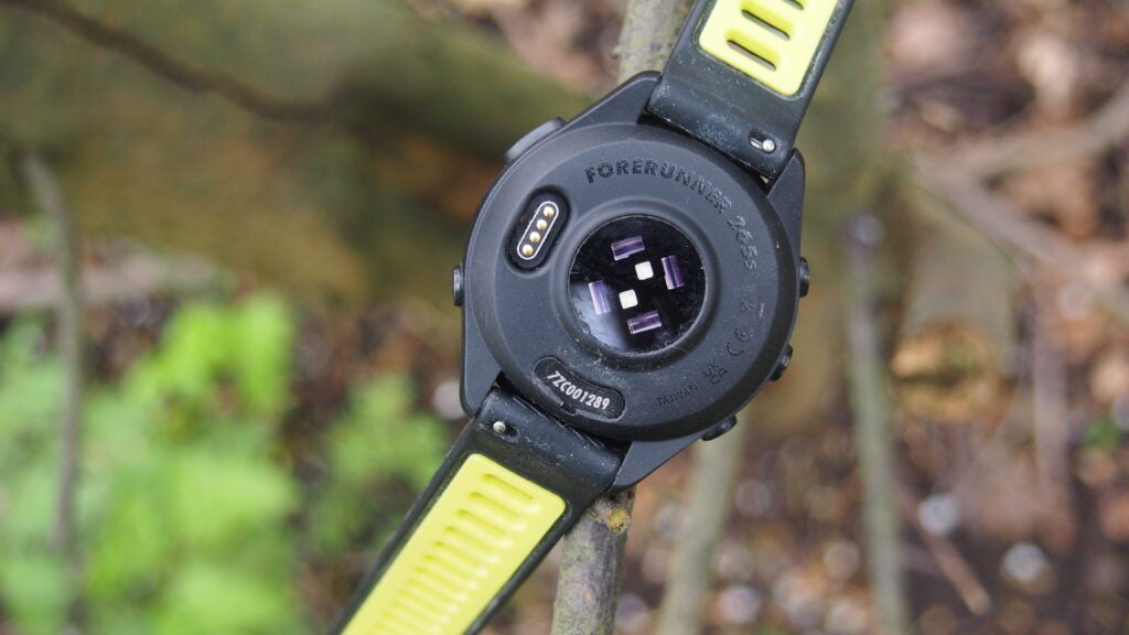 The Garmin Forerunner 265s uses the same proprietary charger found with all Garmin watches
