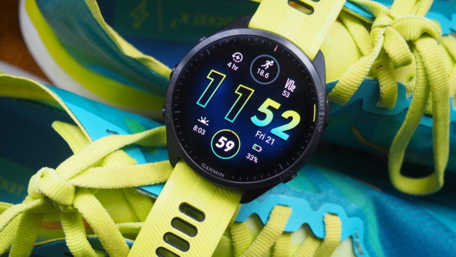 The home watch face on the Garmin Forerunner 965