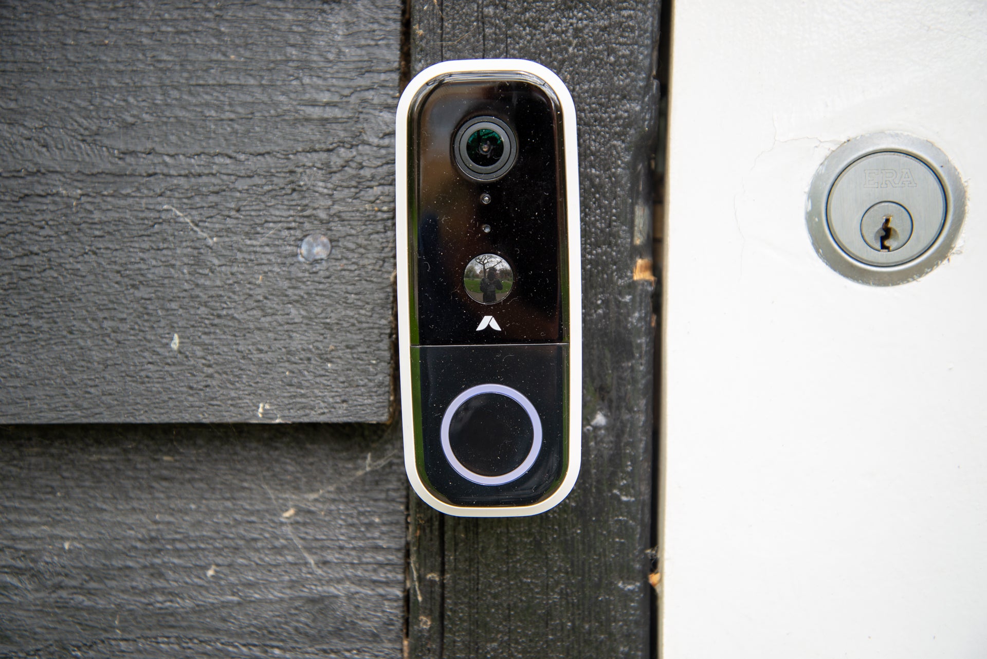 Abode Wireless Video Doorbell installed