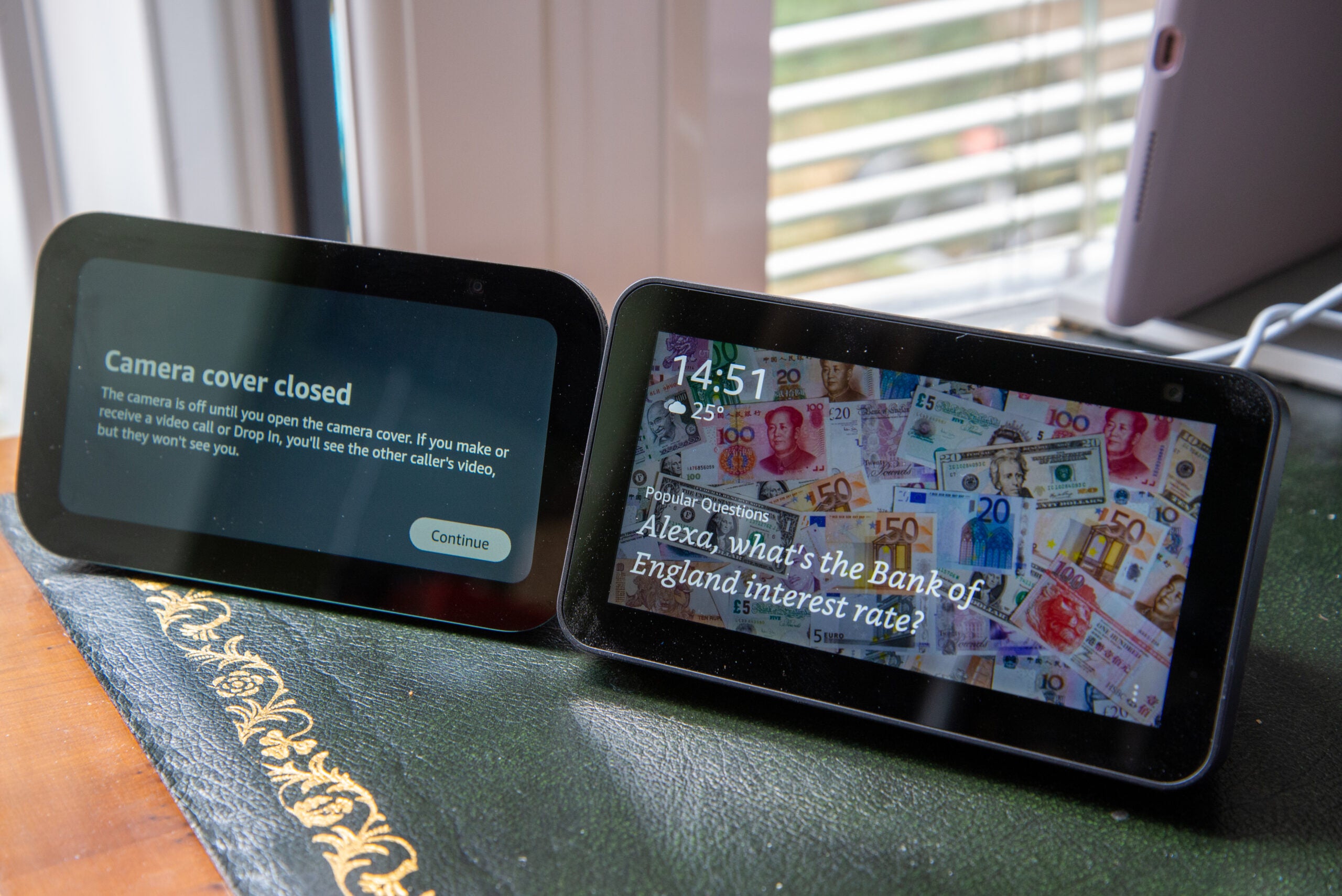 Amazon Echo Show 5 (3rd Generation) side by side with 2nd Generation