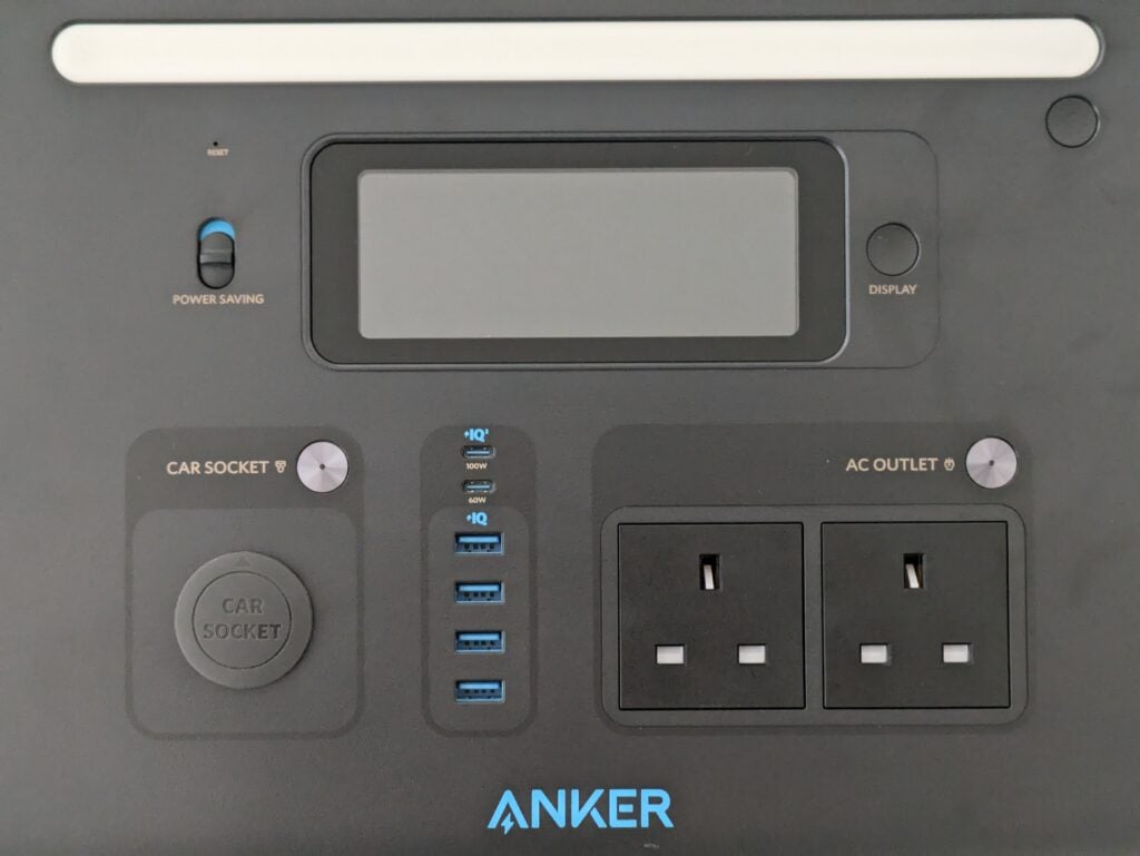 Anker SOLIX F1200 outputs.