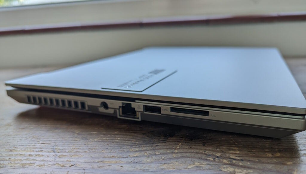 Photo of the right-hand side of the Asus Vivobook Pro 16X showing its ports.
