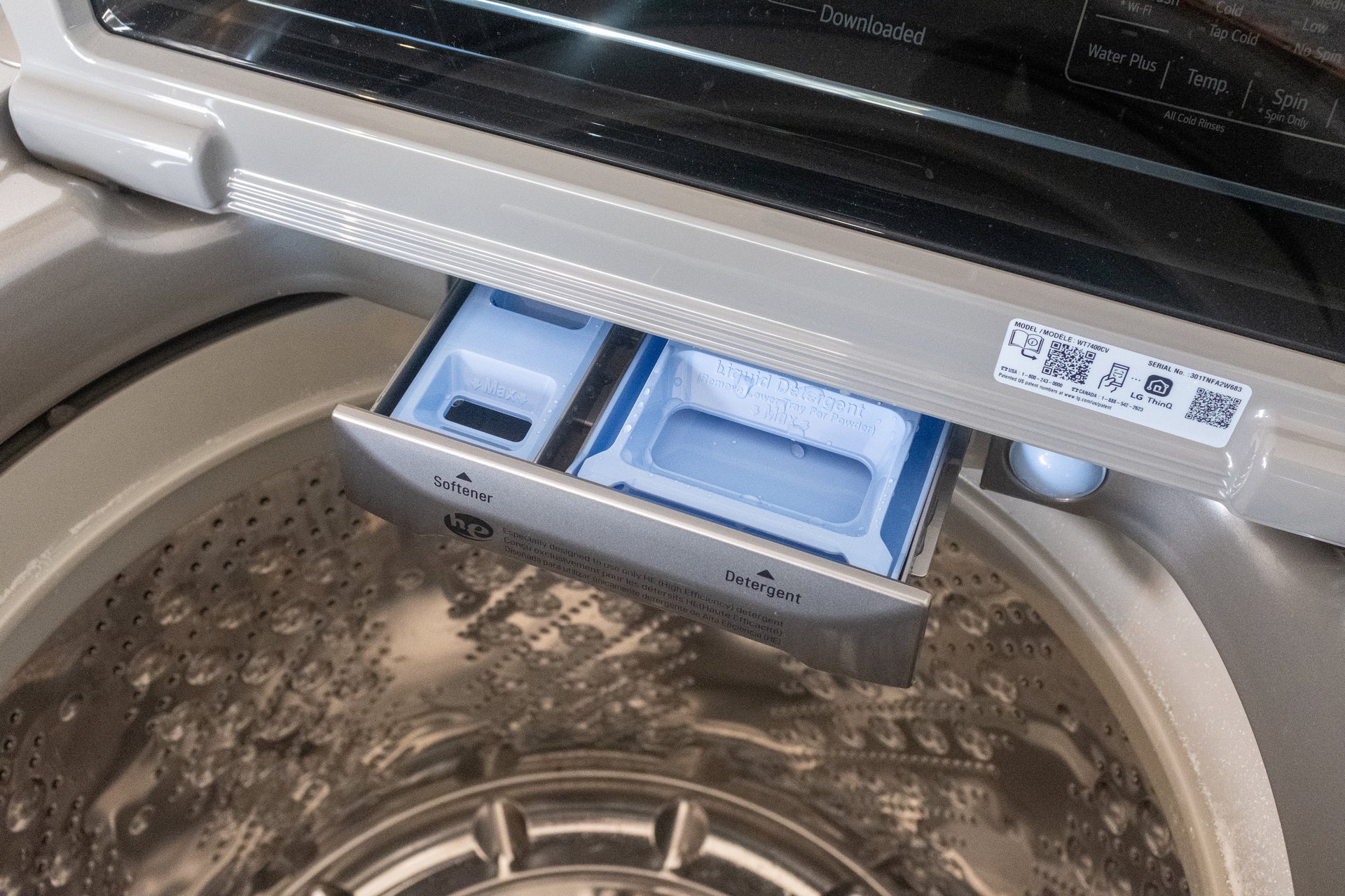 LG WT7400CV detergent drawer