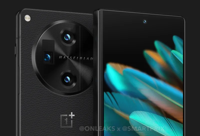 Unofficial OnePlus Fold render focusing on camera