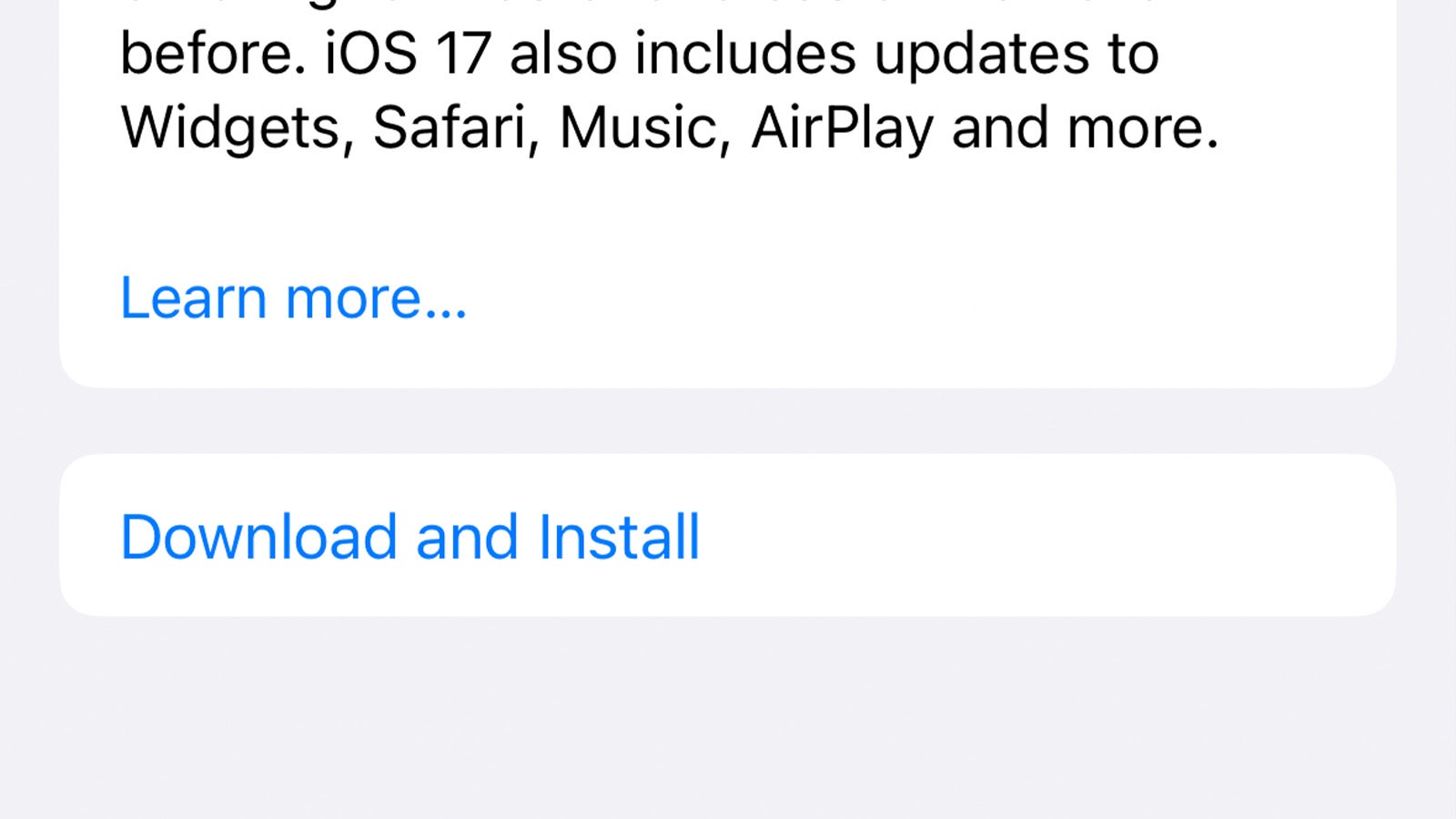 iOS 17 download