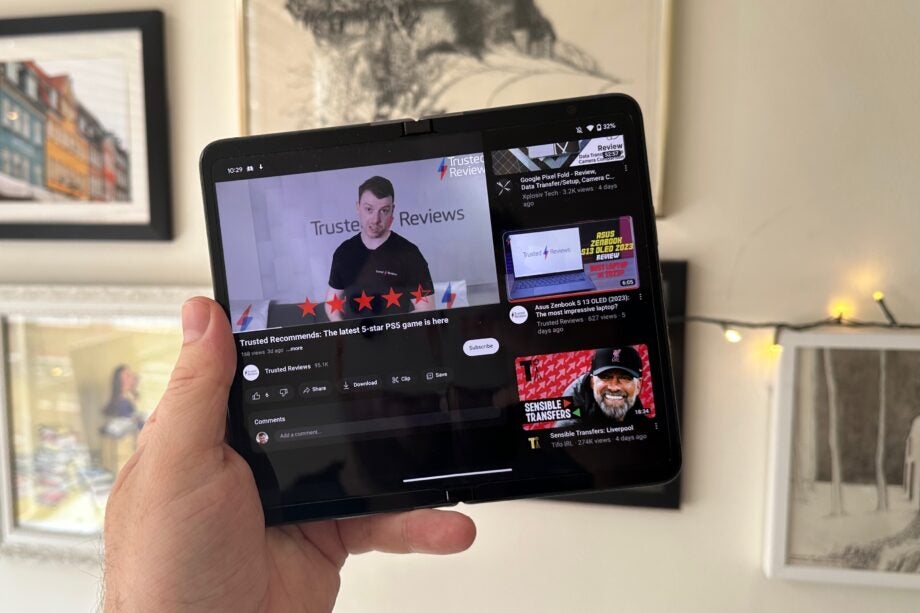 play the youtube video pixel fold