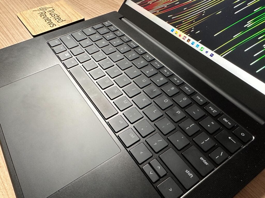 Keyboard and trackpad of the Razer Blade 14
