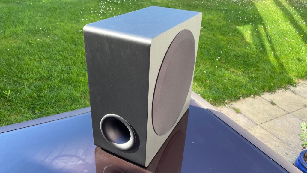The LG S95QR ships with a dedicated wireless subwoofer that carries an 8-inch driver.