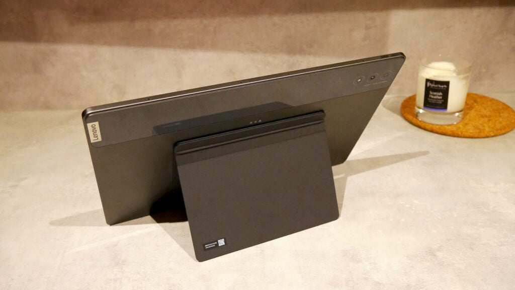 Lenovo Tab Extreme with its stand attached