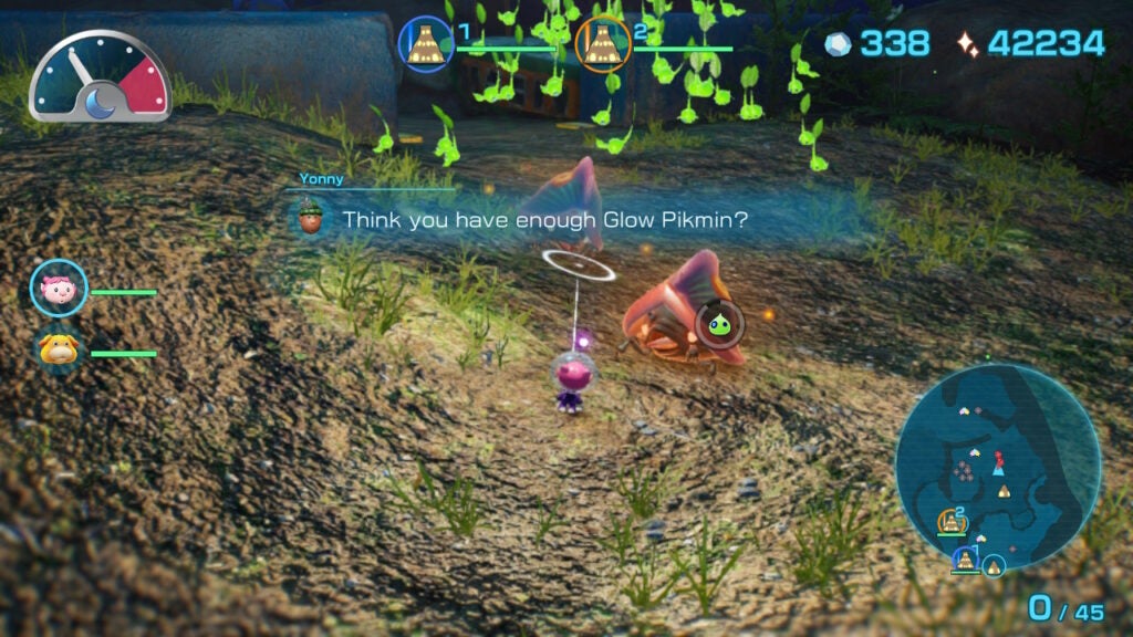Glow Pikmin attack in Pikmin 4