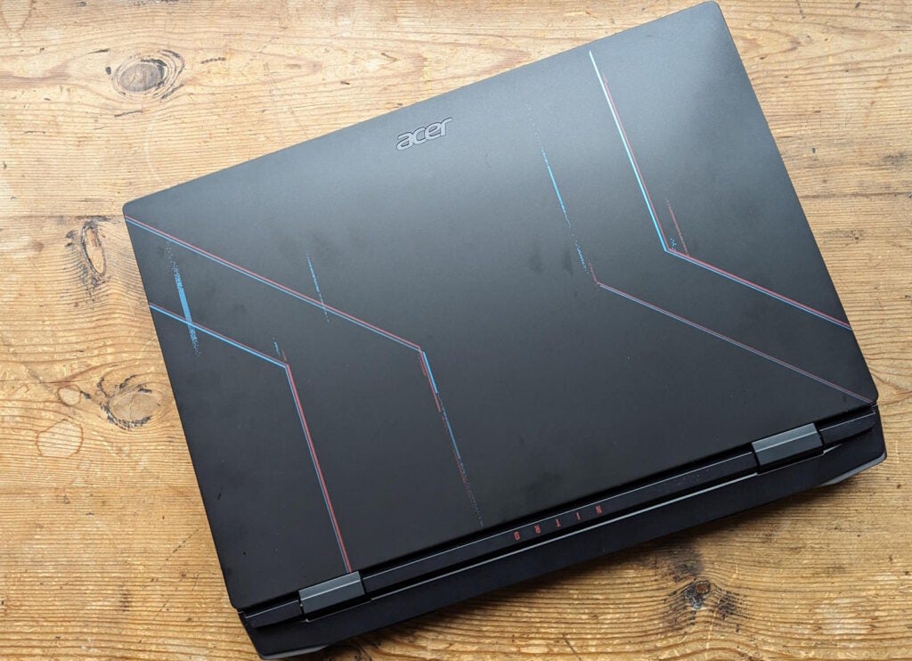 Top down view of the Acer Nitro 5 with lid closed