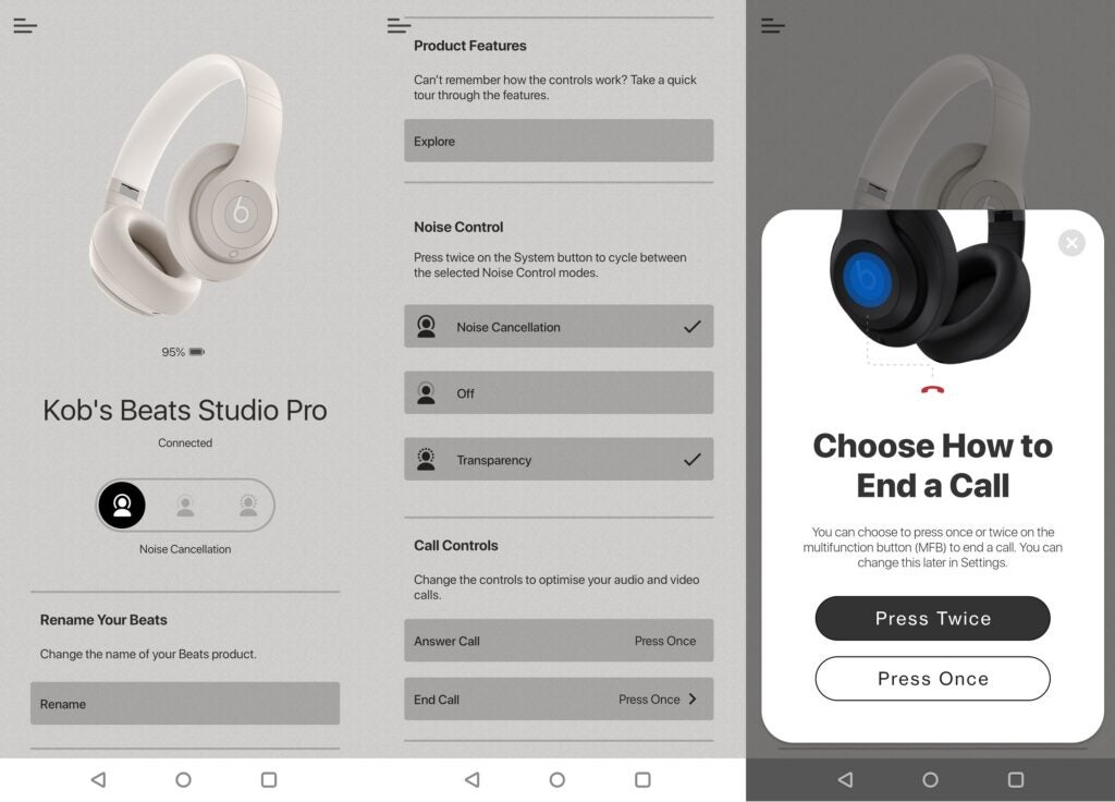 Beats Studio Pro app features