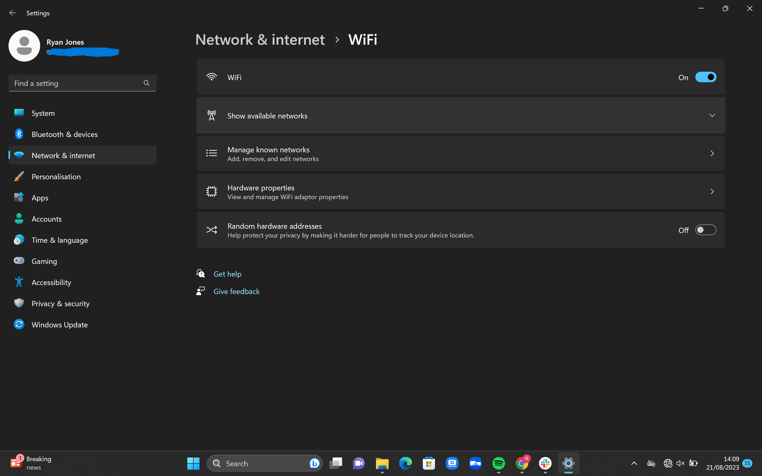 How to connect to WI-Fi on Windows 11