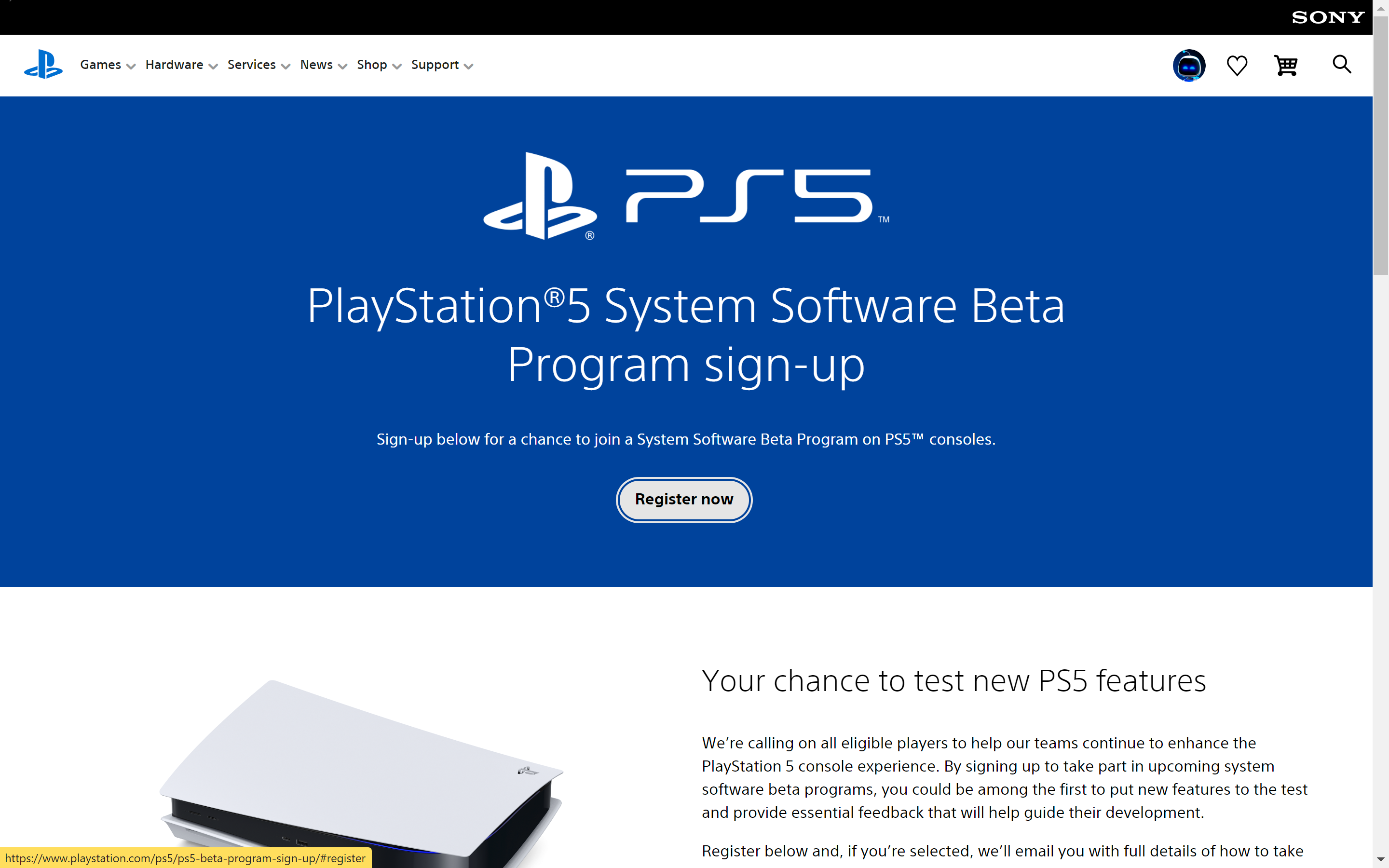 How to sign up to the PS5 beta