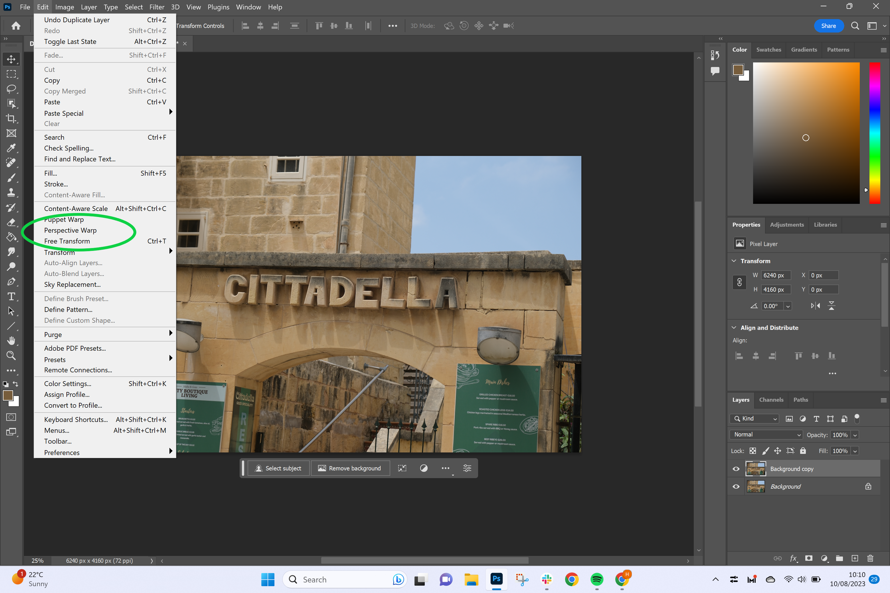 How to use Perspective Warp in Photoshop
