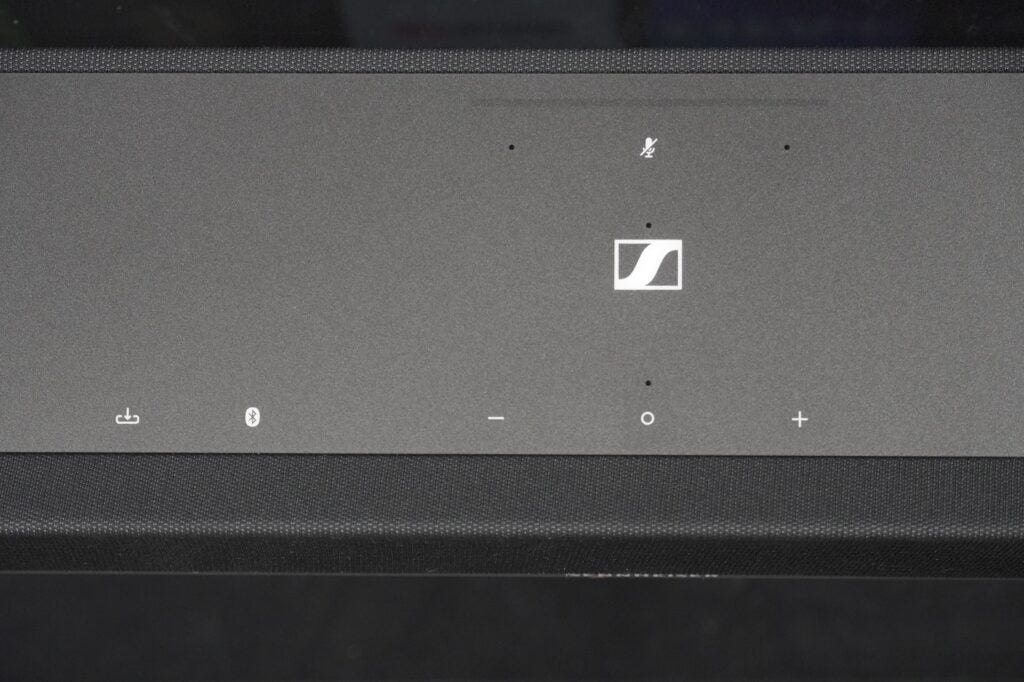 Sennhesier Ambeo soundbar controls top surface