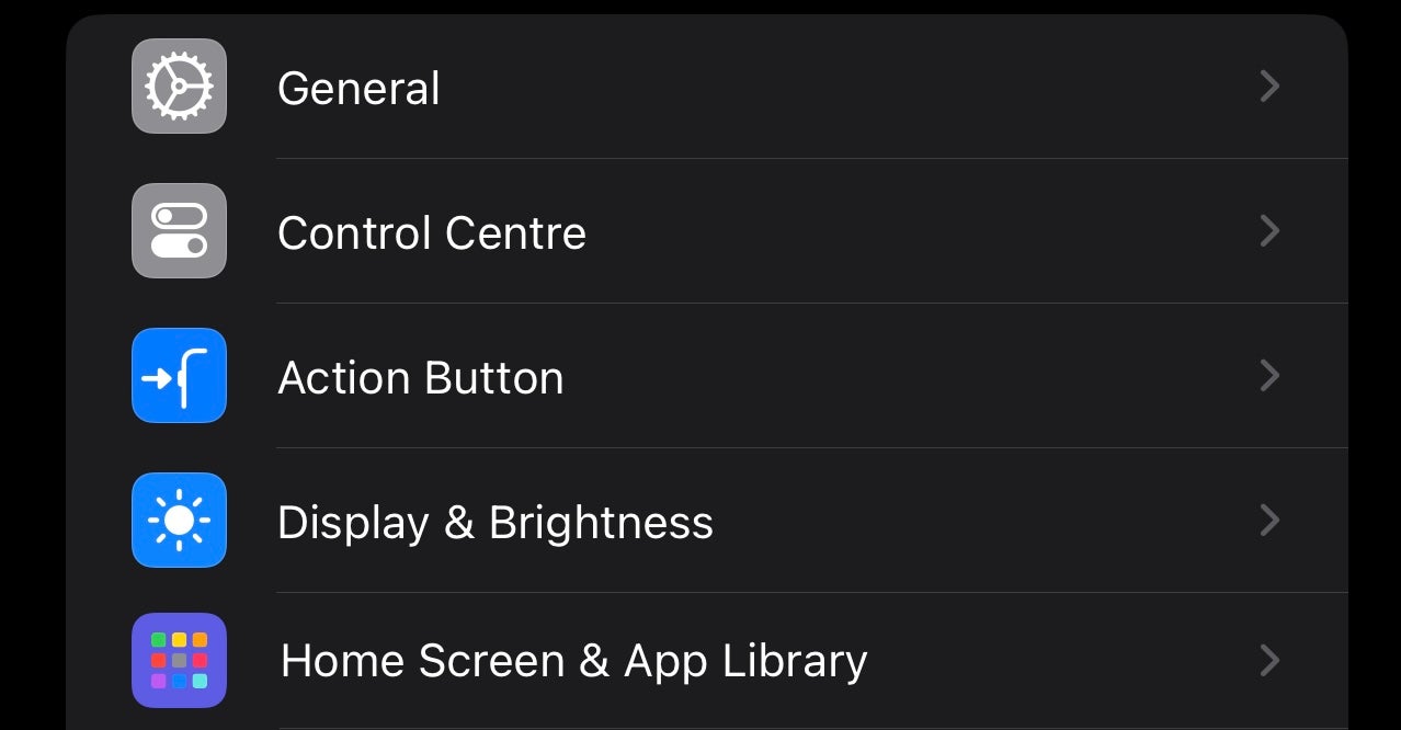 Action Button Settings