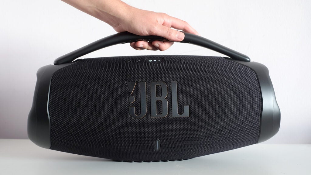 JBL Boombox 3 with hand