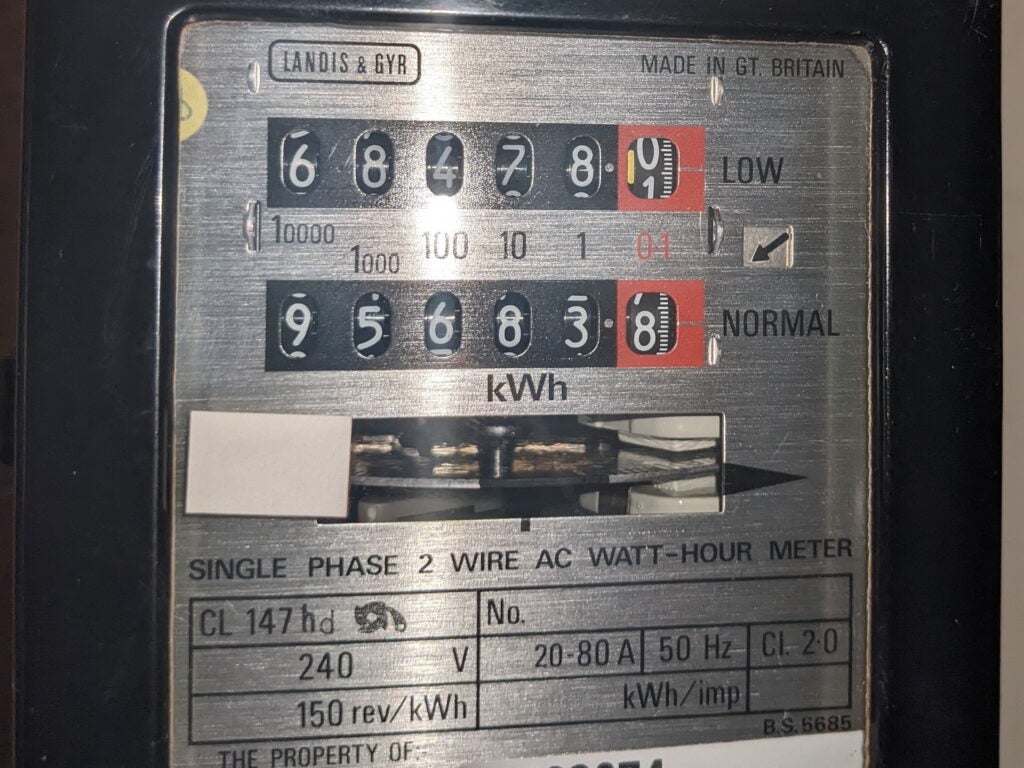 Electromechanical, dual-rate electricity meter