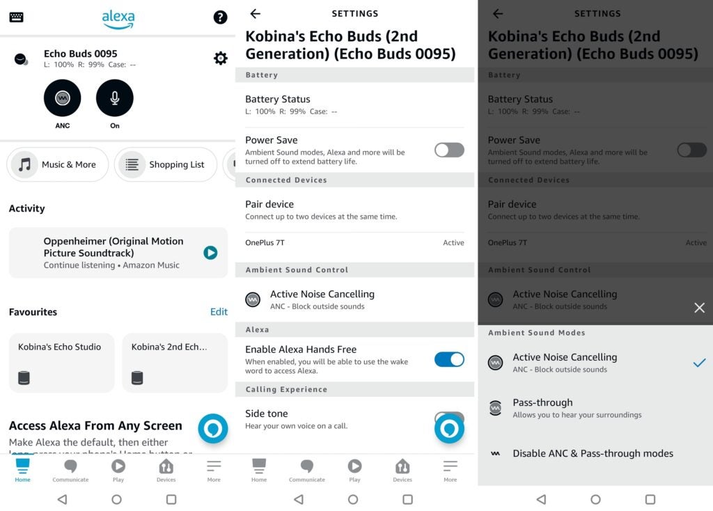 Amazon Echo Buds 2nd Gen Alexa app