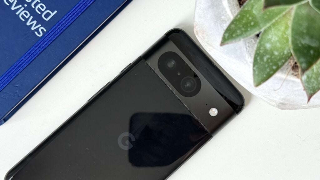 Close up of the Google Pixel 8 camera