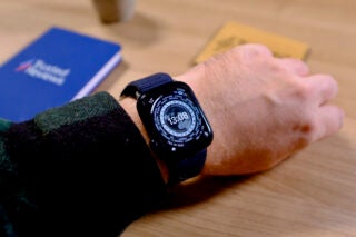 Apple Watch Series 9 on wrist angle