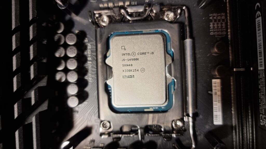 Intel Core i9-14900K in motherboard