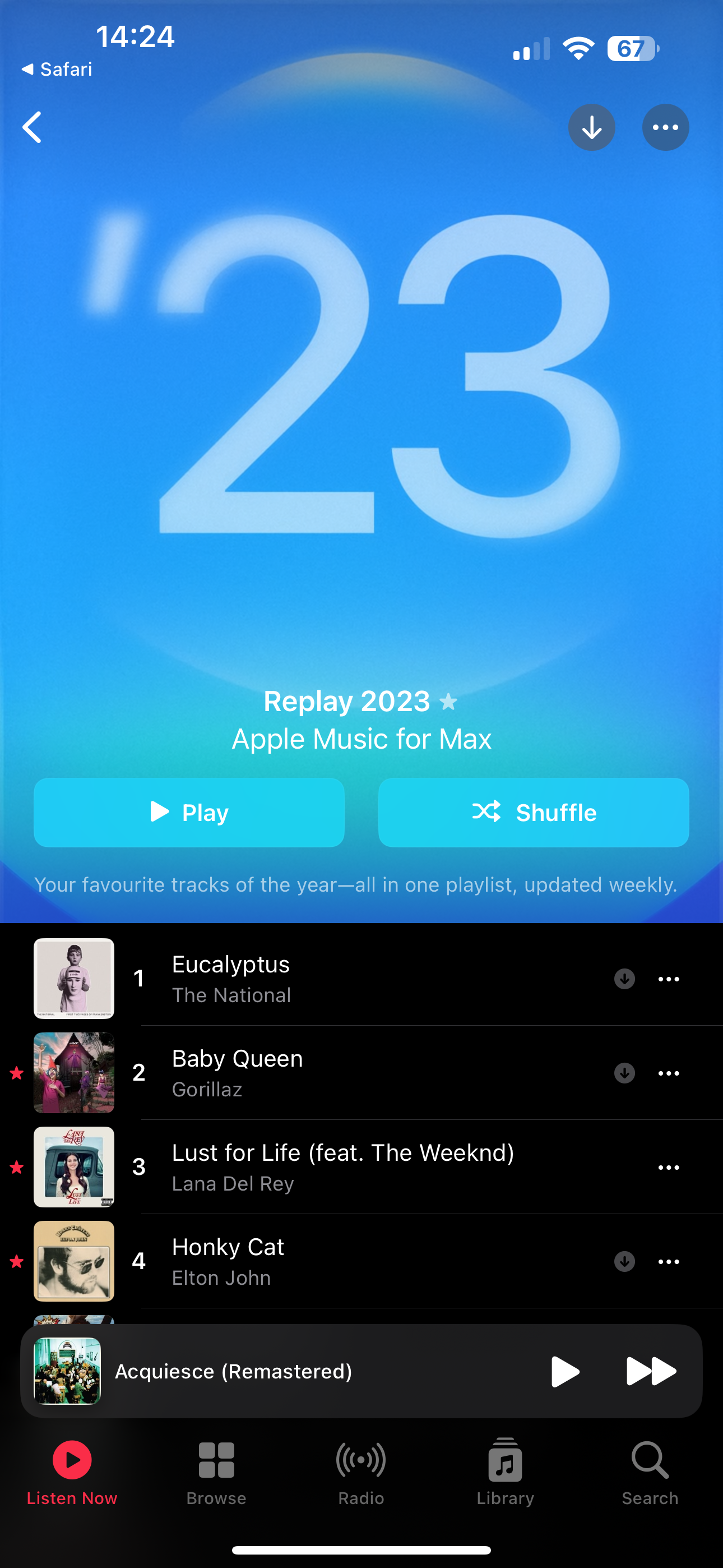 Apple Music Replay 23 playlist