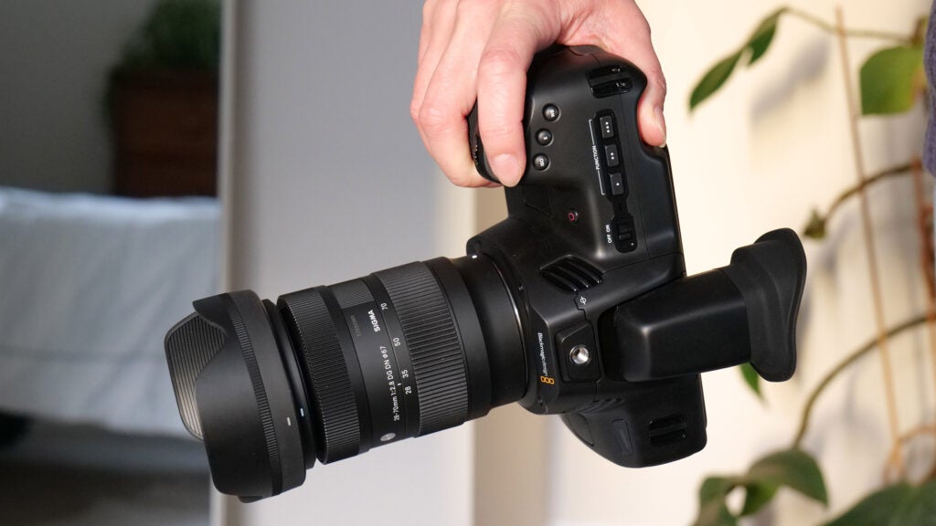 Blackmagic Cinema Camera 6K viewed from the side