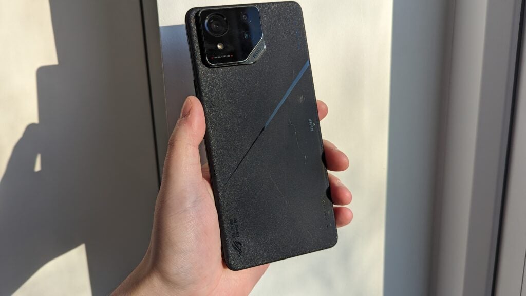 Asus ROG Phone 8 Pro Edition scratched rear