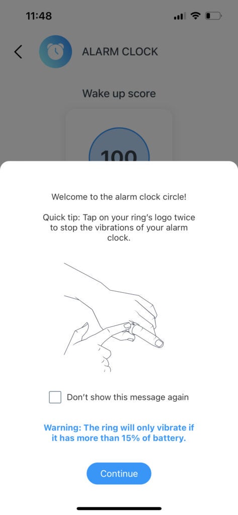Circular Smart Ring Slim alarm clock