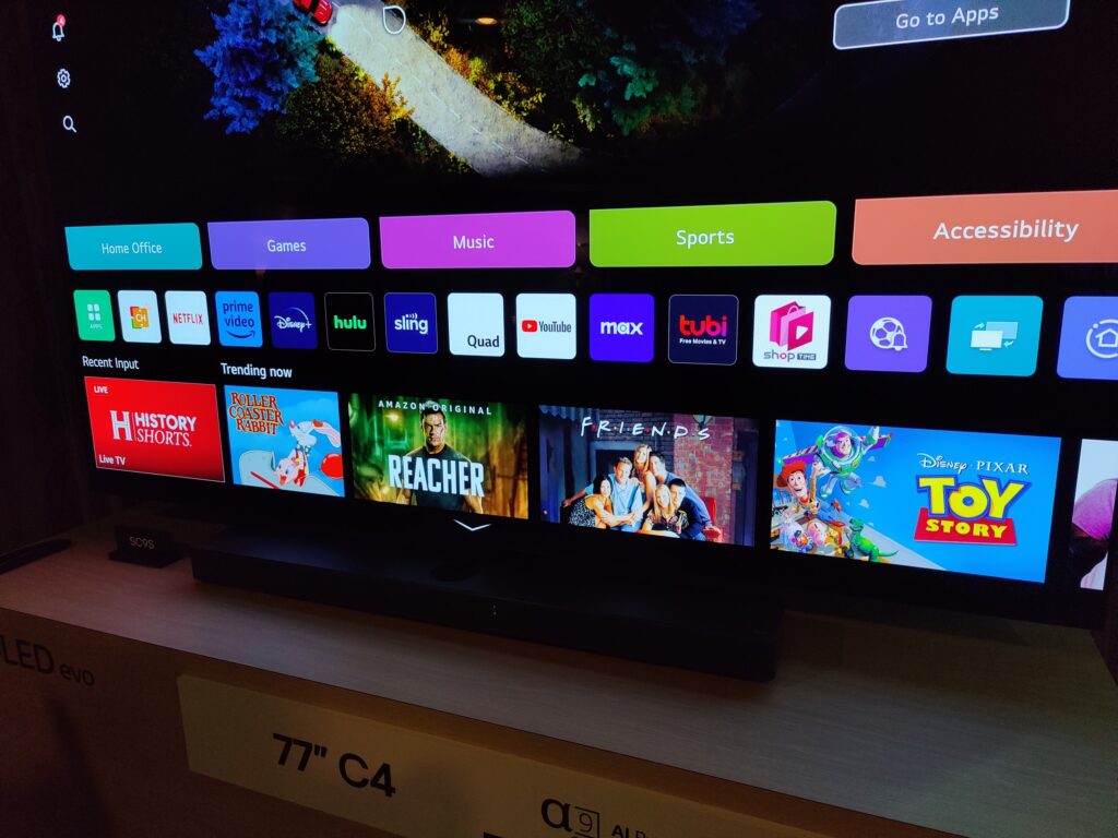 LG OLED65C4 webos24 trending content